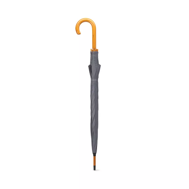 Parasol automatyczny 23,5" z drewnianą rączką CUMULI - Szary (KC5131-07)
