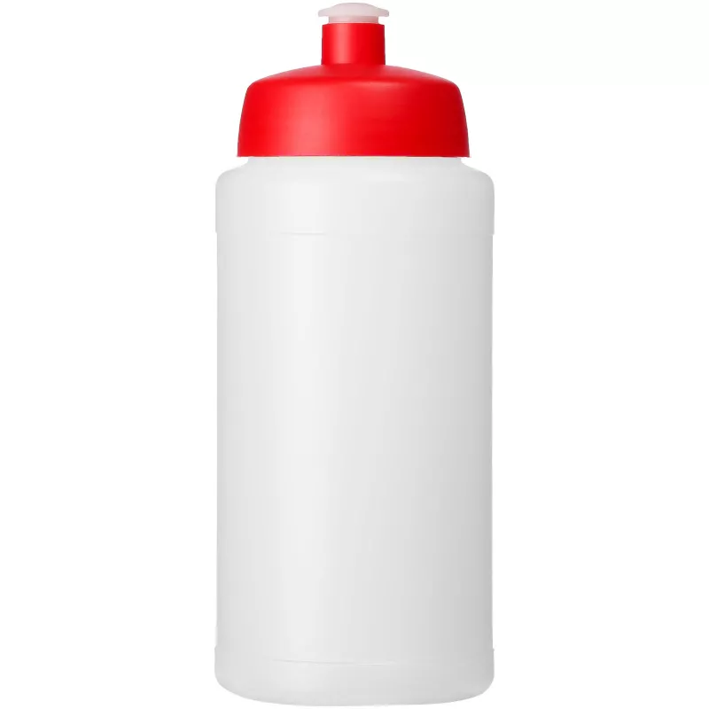 Bidon Baseline® Plus o pojemności 500 ml z wieczkiem sportowym - Czerwony-Przezroczysty (21068818)