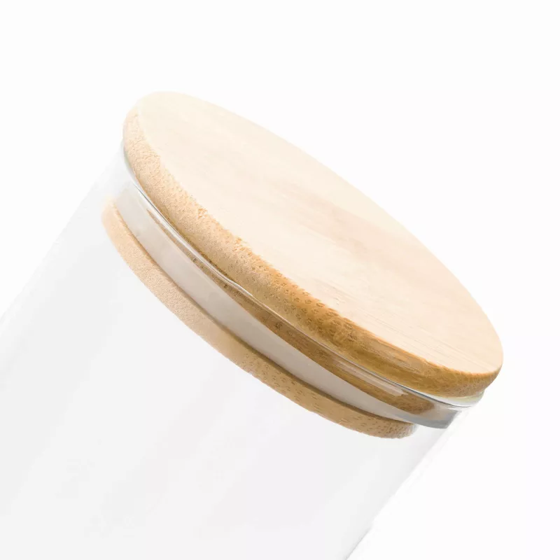 Szklany słoik, pojemność ok. 850 ml - brązowy, transparentny (56-0306037)