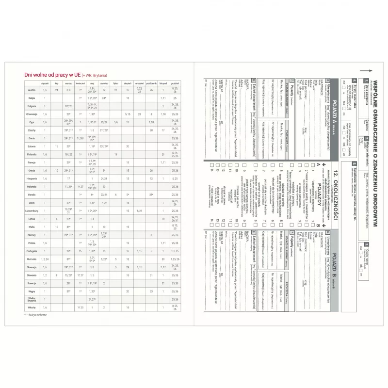Kalendarz książkowy A5, dzienny, bez registrówi ZIGGO - różne kolory (KK-BCZ-405.D)