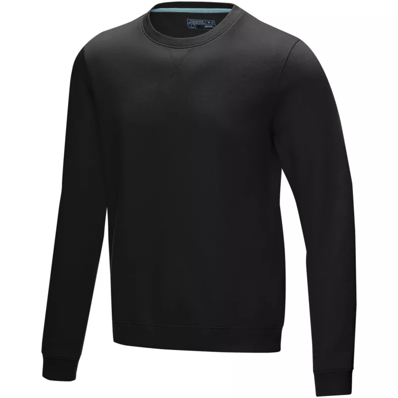 Męska organiczna bluza Jasper wykonana z GRS z recyclingu i posiadająca certyfikat GOTS - Czarny (37512-BLACK)
