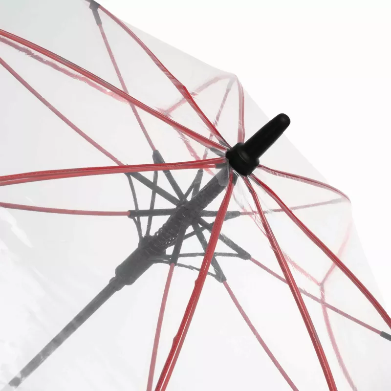 Automatyczny parasol - czerwony, transparentny (56-0103403)