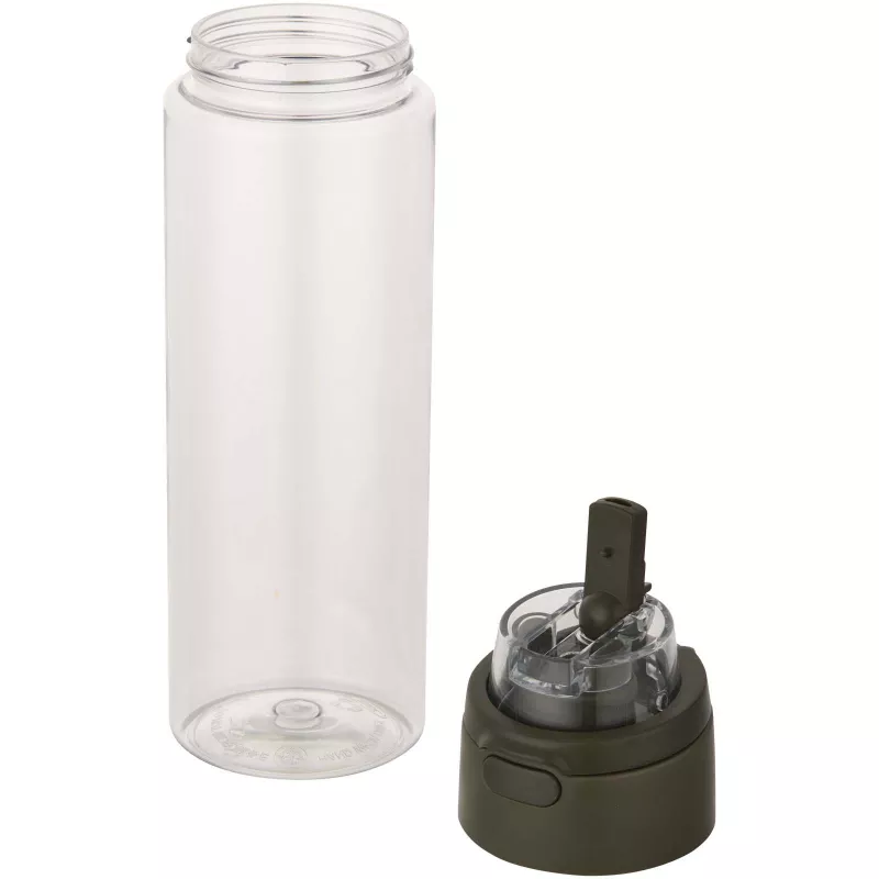 Bidon na wodę Theron o pojemności 700 ml, wykonany z tworzywa sztucznego pochodzącego z recyklingu (RCS), z pokrywką o podwój - Leśny zielony (10095064)