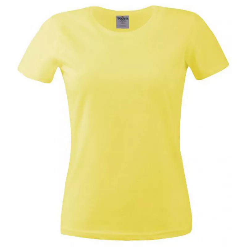 Koszulka bawełniana damska 150 g/m² KEYA WCS 150  - bright yellow (WCS150-BRIGHT YELLOW)