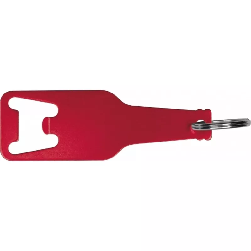 Brelok z aluminium z recyklingu otwieracz do butelek MALMO - czerwony (376405)