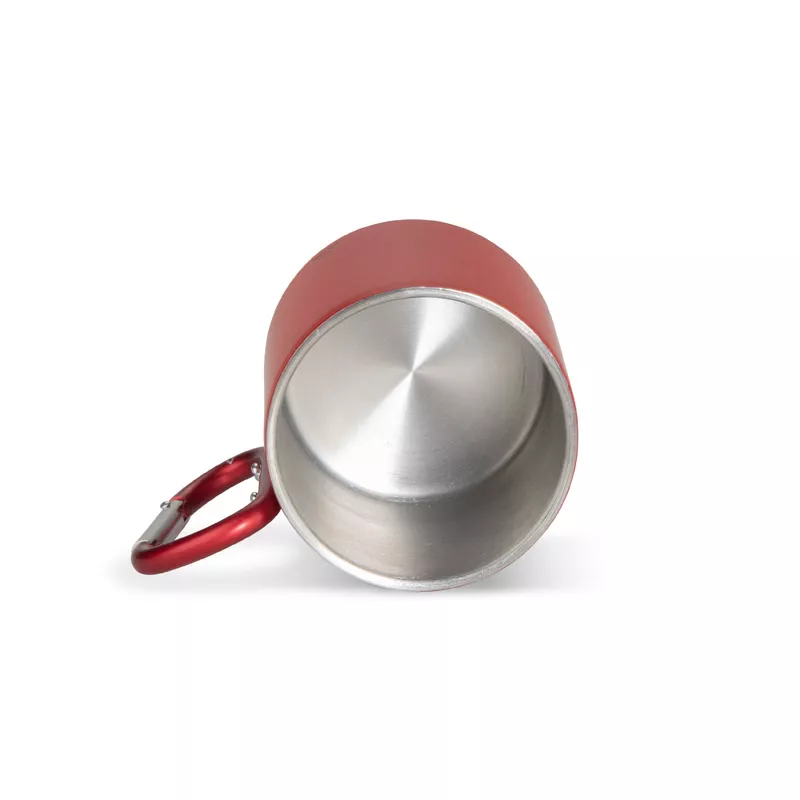 Kubek z recyklingowanej stali nierdzewnej VIVO 250 ml - czerwony (16405-04)