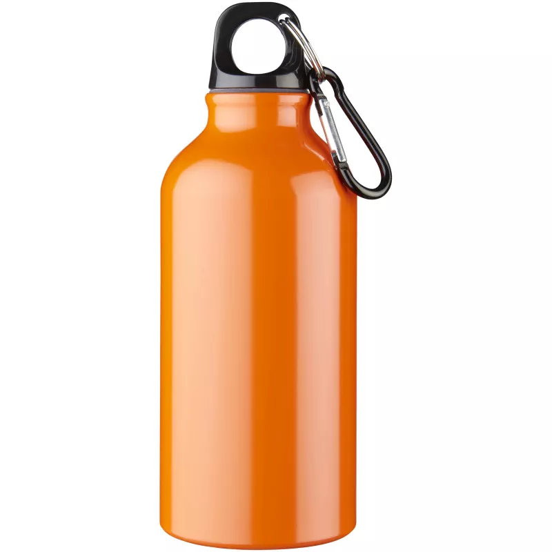 Butelka reklamowa 400 ml Oregon aluminiowa z karabińczykiem - Pomarańczowy (10000210)