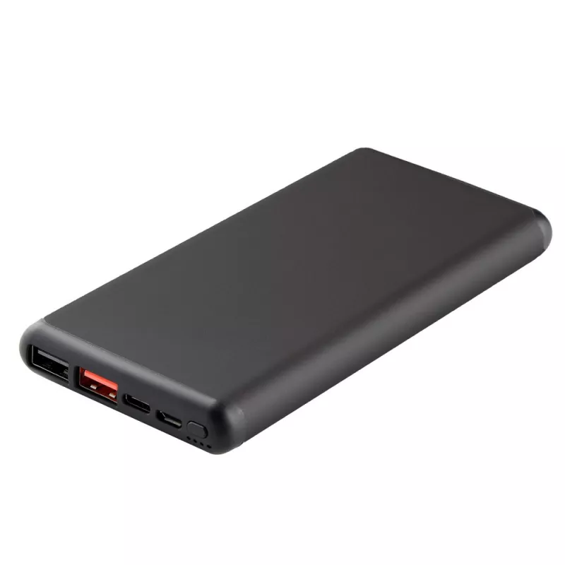 Bezprzewodowy power bank 10000 mAh Mauro Conti z przyssawkami, ładowarka bezprzewodowa 10W | Stef - czarny (V4833-03)