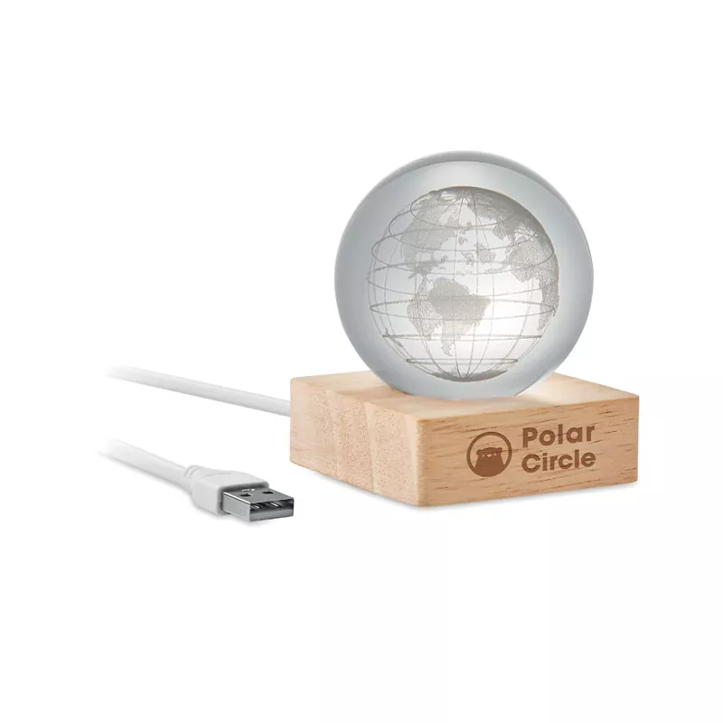Lampka LED szklana kula GLOBE LIGHT - Drewna (MO2690-40)