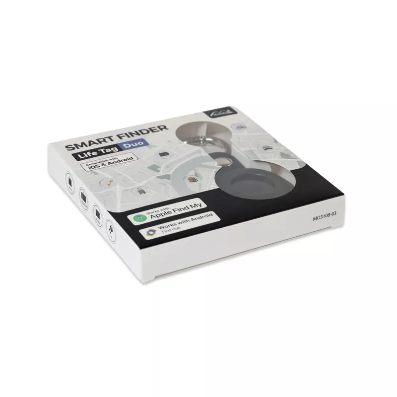Lokalizator Find My w etui z PU LIFEMATE IN PU CASE - Czarny (MO3108-03)