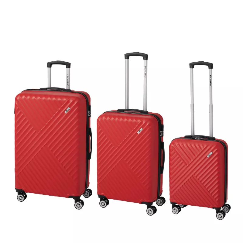 Zestaw walizek - czerwony (56-2220003)