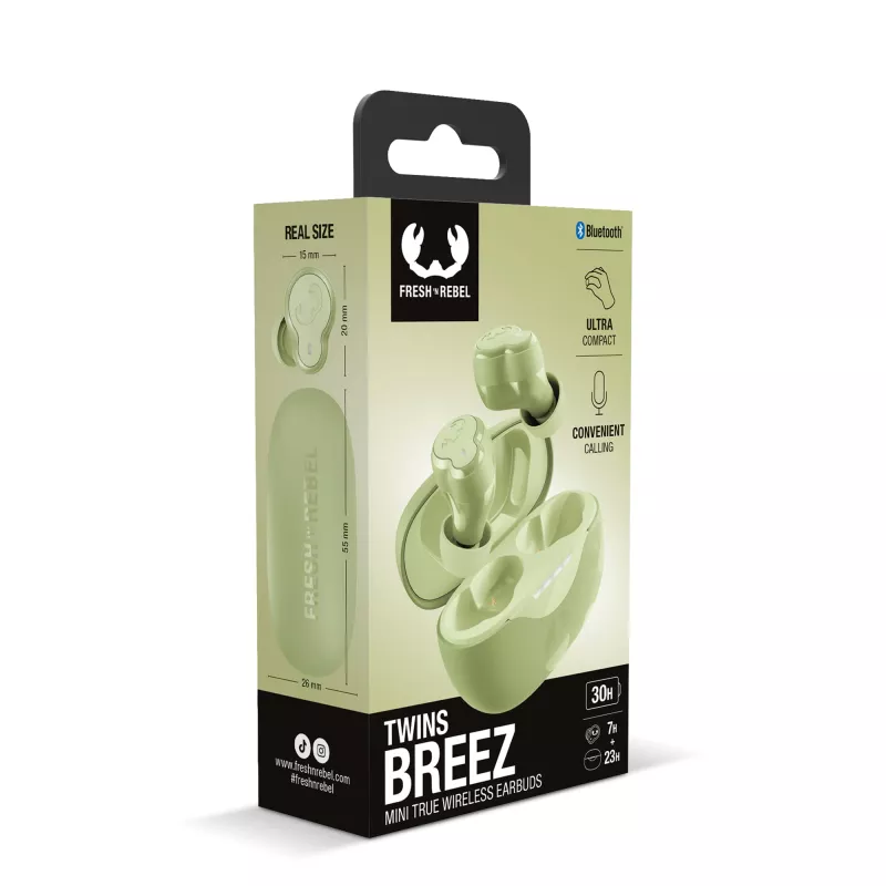 Słuchawki douszne Fresh 'n Rebel Twins Breez True Wireless - jasnozielony (LT49738-N0032)