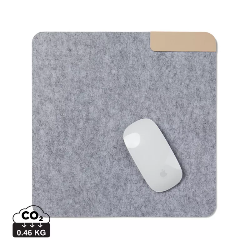 Podkładka pod mysz VINGA Albon 28 x 28 cm, filc z recyklingu - szary (VG528-19)