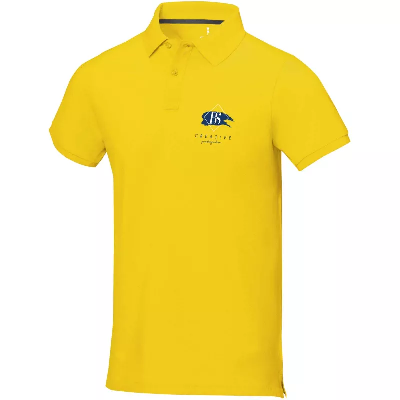 Męskie polo Calgary z krótkim rękawem - Żółty (38080-YELLOW)