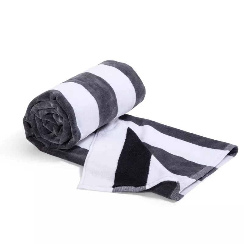 Ręcznik plażowy Lord Nelson 80x160 cm - biało / czarny (LT54305-N0102)