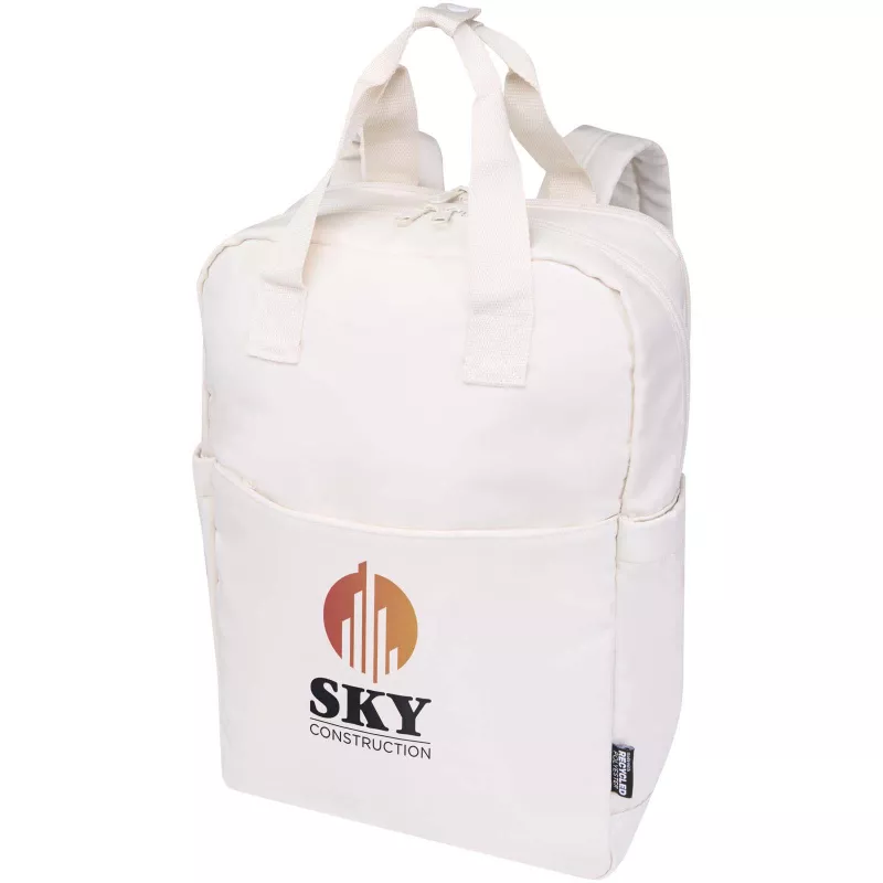Trip Aware™, plecak na laptopa 14 cali wykonany z materiałów z recyklingu, 9 l - Złamana biel (12076202)