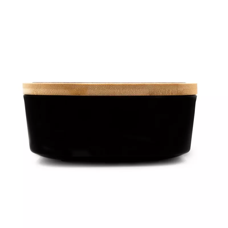 Pudełko śniadaniowe 850 ml, bambusowe wieczko | Weston - czarny (V7232-03)