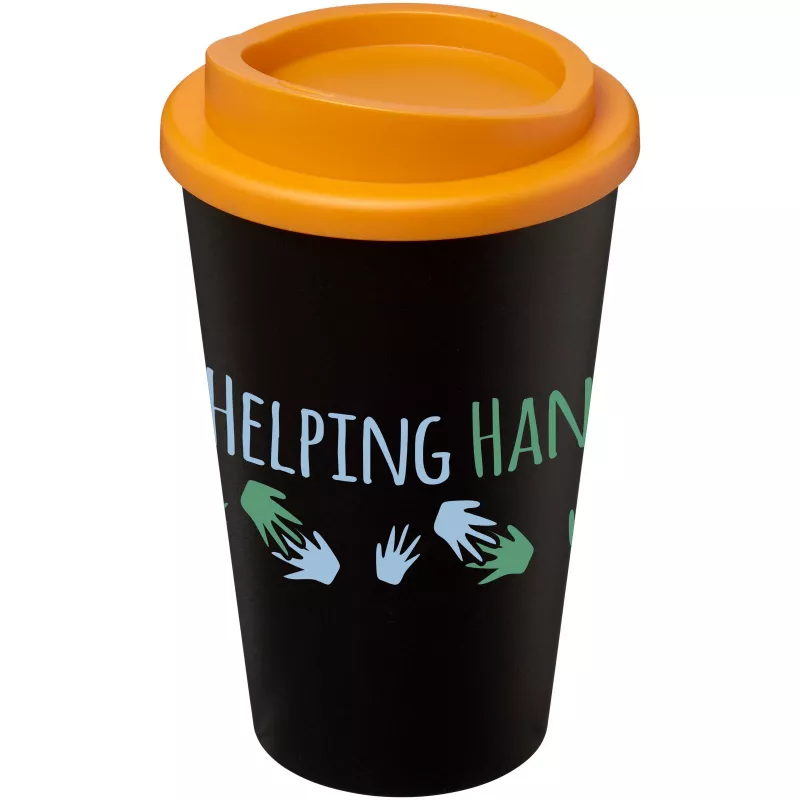 Kubek termiczny z serii Americano® o pojemności 350 ml - Czarny-Pomarańczowy (21000105)