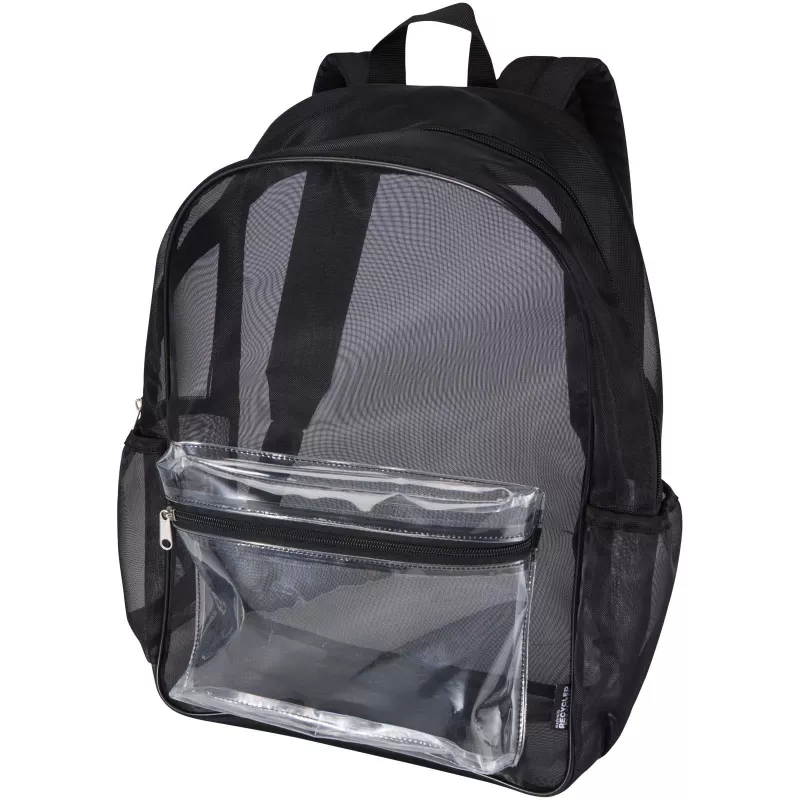 Mesh plecak z recyklingu z certyfikatem GRS o pojemności 18 l - Czarny (13013790)