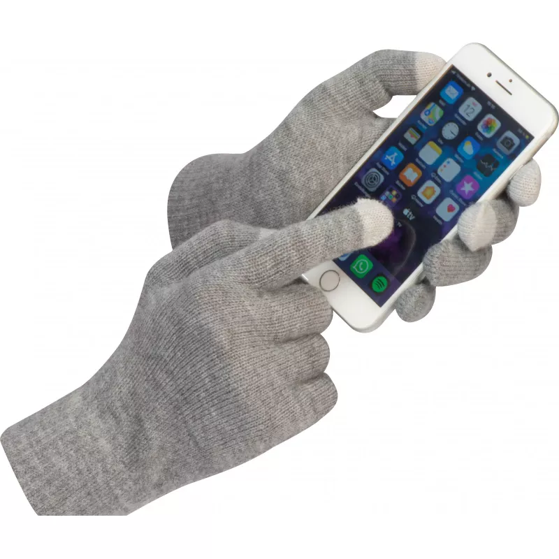 Rękawiczki zimowe do ekranów dotykowych - szary (9256707)