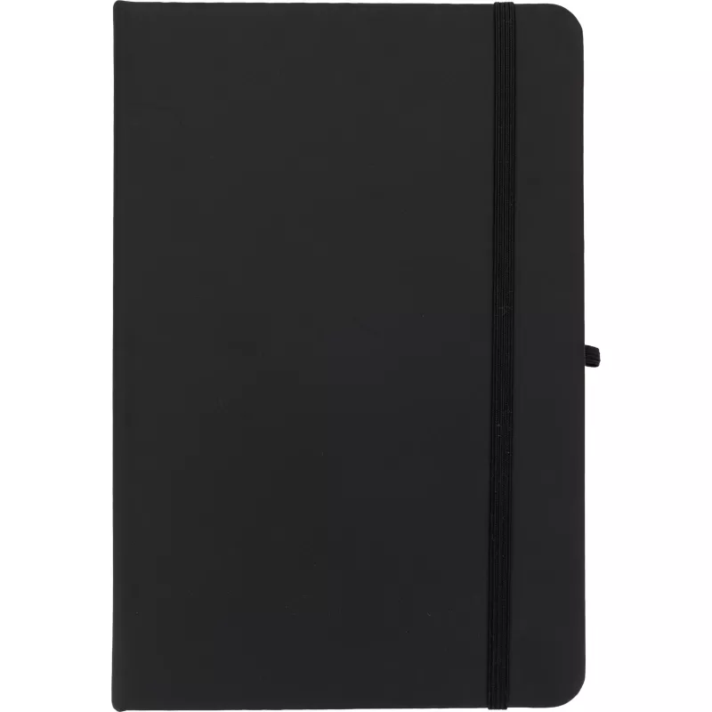 Notatnik A5 w linie z materiałów z recyklingu LORENA - czarny (2875903)