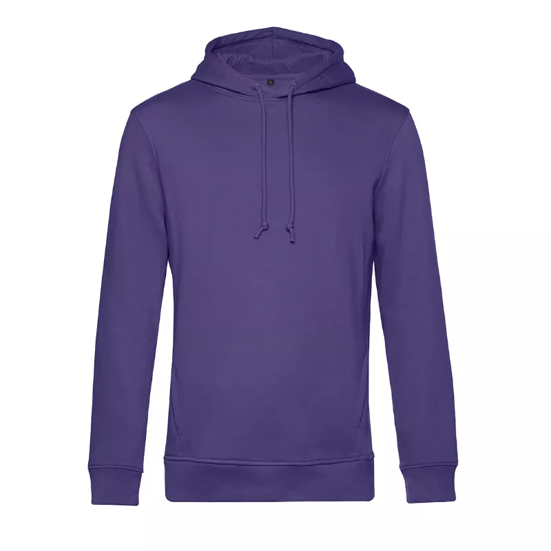Bluza męska z kapturem B&C Organic Inspire Hooded - Radiant Purple (351) (WU33B-RADIANT PURPLE)