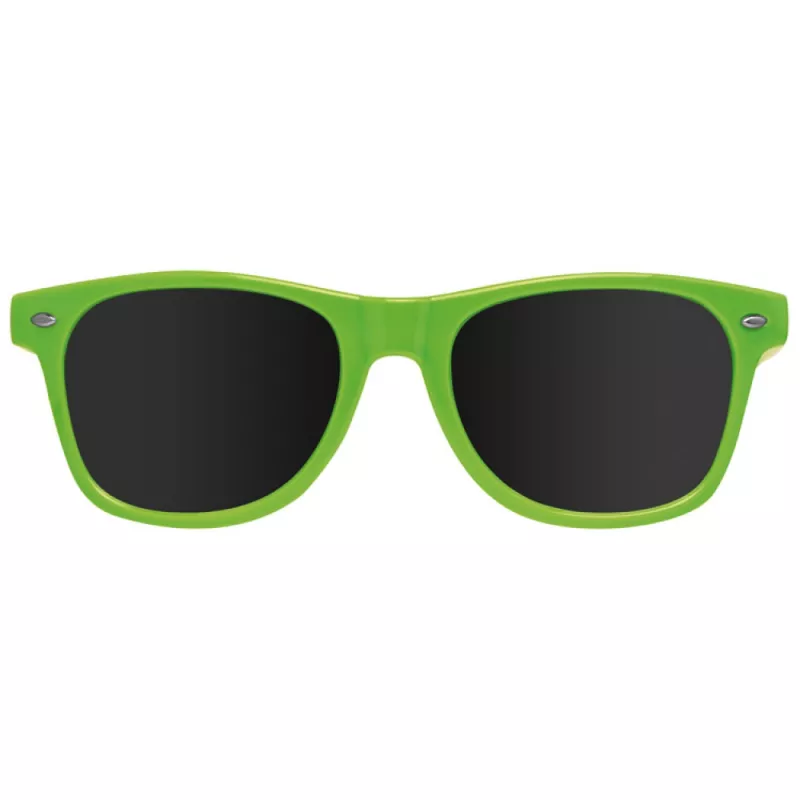 Zielone okulary przeciwsłoneczne reklamowe z nadrukiem