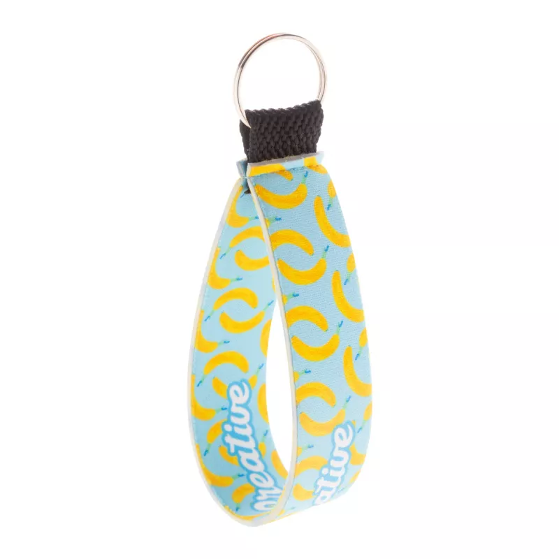 Strappy personalizowany brelok RPET - biały (AP716901)