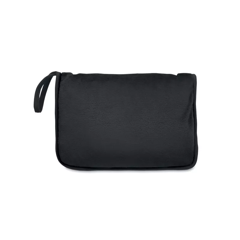 Koc podróżny i poduszka 2 w 1 220 g/m² COZY - Czarny (MO2568-03)