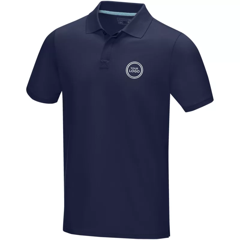 Męska organiczna koszulka polo Graphite z certyfikatem GOTS - Granatowy (37508-navy)