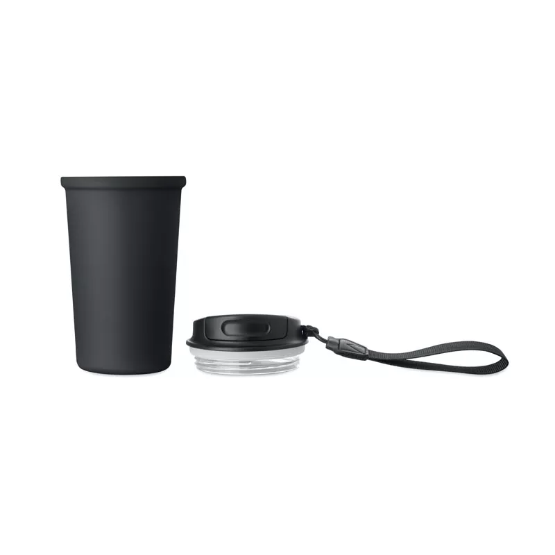 Kubek termiczny z ceramiczną wyściółką 400 ml NAKANO - Czarny (MO3156-03)