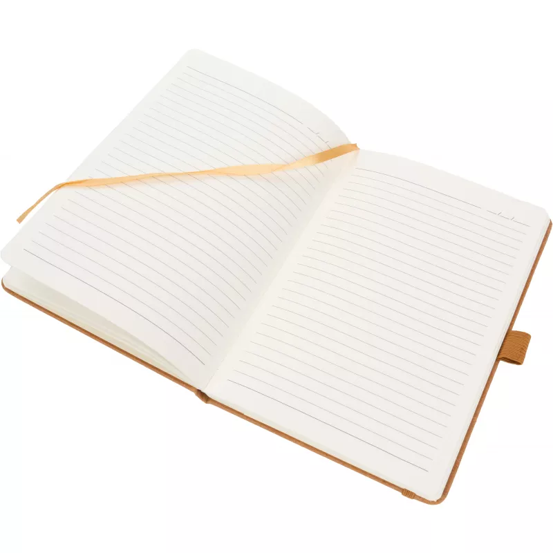 Notatnik A5 w linie ze skóry z recyklingu TRACY - brązowy (2274601)