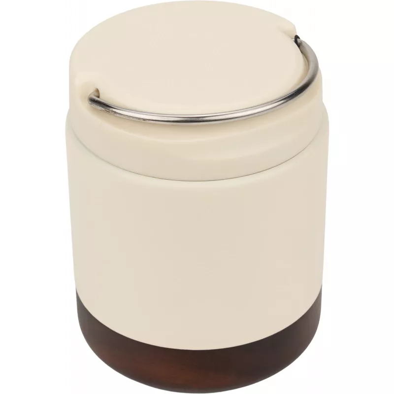 Lunch box termiczny stalowy z recyklingu PORTO CERVO MoLu 400 ml - biały (398306)