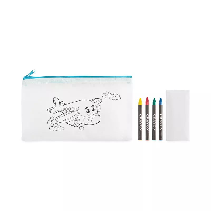 Piórnik z włókniny z 4 kredkami CRAY - Baby Blue (MO2787-66)