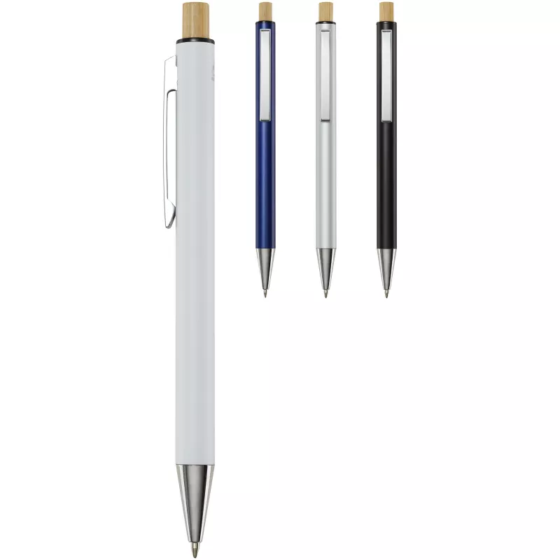 Cyrus długopis z aluminium z recyklingu - Biały (10787401)