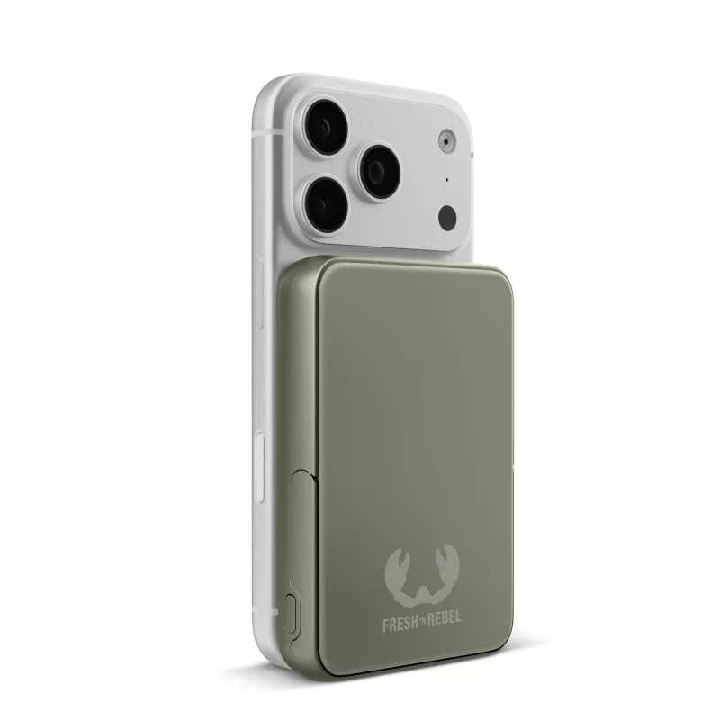 Fresh 'n Rebel Powerbank bezprzewodowy 10000 mAh kompatybilny z MagSafe - Dried Green (LT49745-N0049)