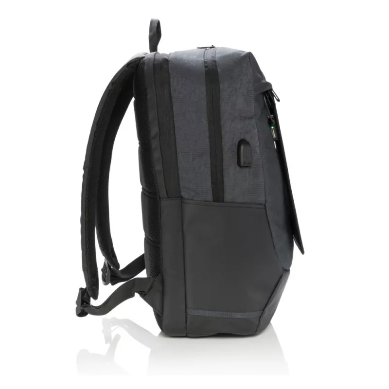 Plecak na laptopa 15,6", ładowarka słoneczna 7W Swiss Peak Eclipse - czarny (P762.120)