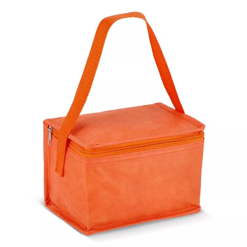 R-PET 6 Torba chłodząca na puszki z włókniny 20 x 13 x 12,5 cm 75g/m² - pomarańczowy (LT95390-N0026)