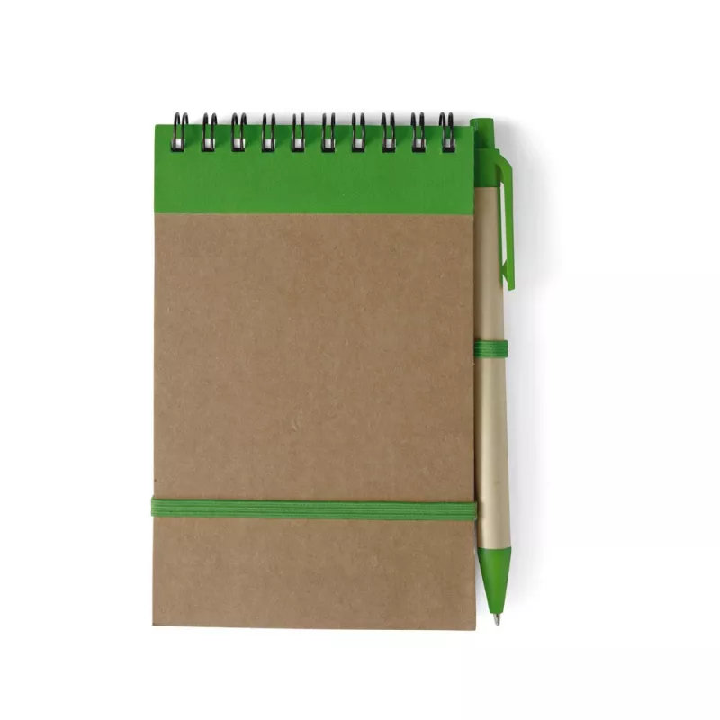 Notatnik ok. A6 z długopisem - zielony (V2335/A-06)