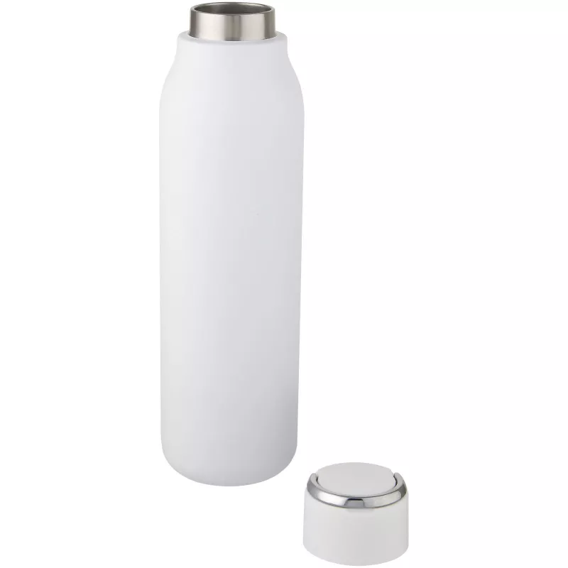 Miedziana butelka izolowana próżniowo Marka 600 ml z metalową pętelką - Biały (10067201)