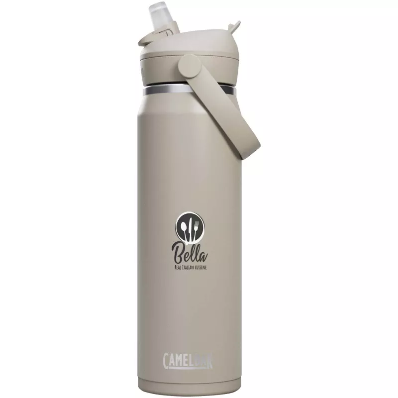 Camelbak® Thrive Flip VSS butelka na wodę ze stali nierdzewnej o pojemności 750 ml ze składaną słomką - Jasnoszary (10088880)