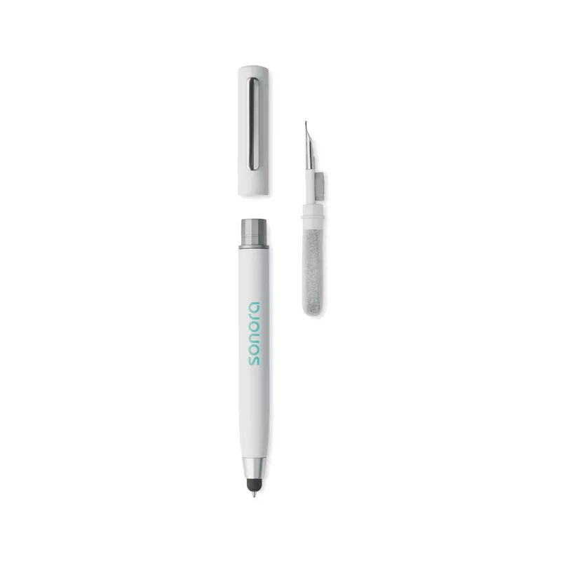 Długopis z czyścikiem do słuchawek CLEANPEN - Bialy (MO6936-06)