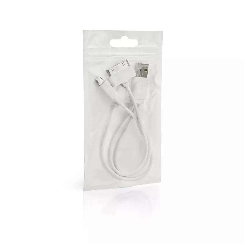 Kabel USB 3 w 1 TRIGO - biały (45006)