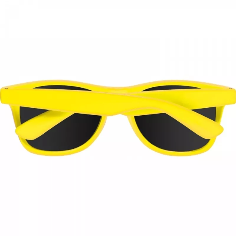 Żółte okulary przeciwsłoneczne reklamowe z nadrukiem