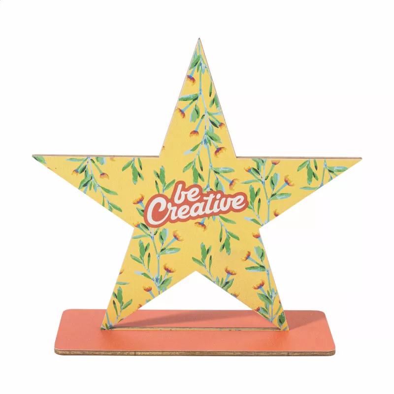 Wlobor personalizowane drewniane trofeum, gwiazda - naturalny-a (AP715068-A)