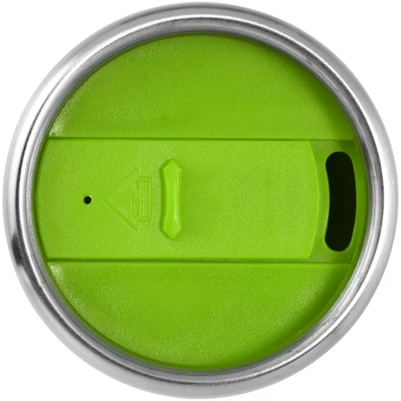 Kubek termiczny Elwood - Srebrny-Zielony limonkowowy (10031003)