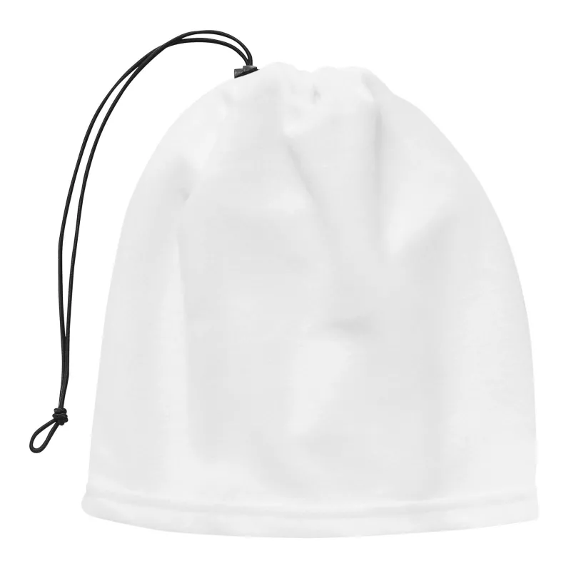 Polarowy szalik-czapka - biały (56-0702720)