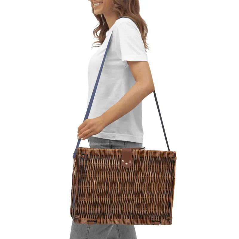 Kosz piknikowy - biały, niebieski (56-0604007)