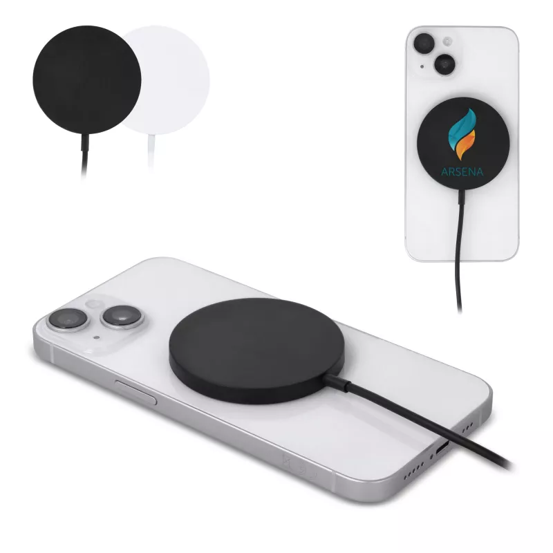 Bezprzewodowa magnetyczna podkładka ładująca 15W - biały (LT95558-N0001)