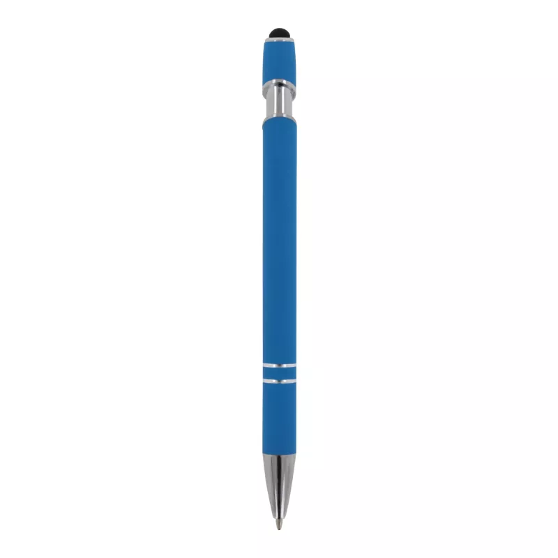 Długopis metalowy gumowany Paris - jasnoniebieski (LT87782-N0012)